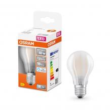 OSRAM E27 LED Lampe Retrofit Classic 4W wie 40W kaltweißes Licht 6500K matt Birnenform